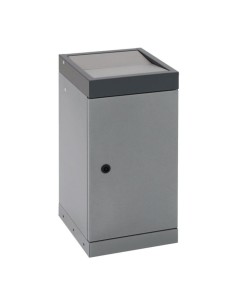 Abfalltrennung ProTec-Plus, graualu/7016, verz. Innenbehälter, 30 Liter