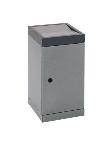 Abfalltrennung ProTec-Plus, graualu/7016, verz. Innenbehälter, 30 Liter