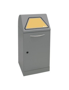Abfalltrennung Modul-Vario 60, graualu-struktur, verz. Innenbehälter, 60 Liter