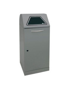 Abfalltrennung Modul-Vario 120, graualu-struktur, verz. Innenbehälter, 120 Liter