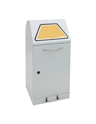 Abfalltrennung Modul-Vario 60, lichtgrau, verz. Innenbehälter, 60 Liter, Trethebel