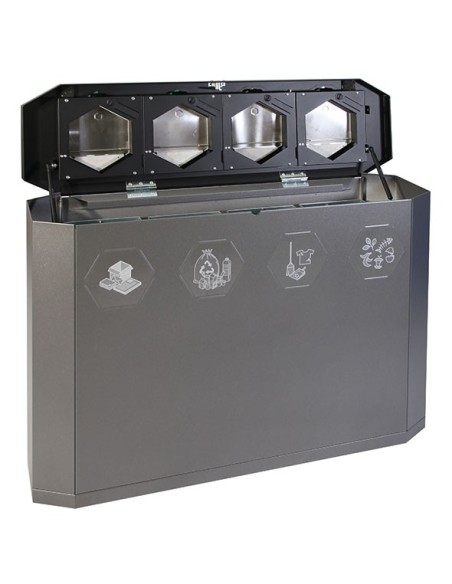 Abfalltrennung Sixco swing 4-fach