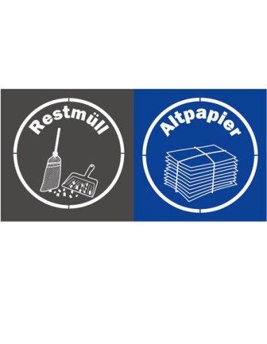 Abfalltrennung Duplex,  2-fach Sammler mit Fusshebel