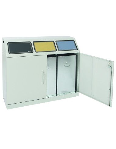 Abfalltrennung Flex-M-3fach-Sammelstation