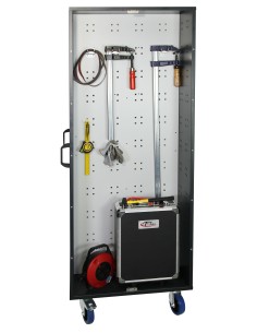 SmartCenter, Lochplatten-Schrank mit Halter für Putzpapierrollen, Abfallbehältern und Hakensortiment 2