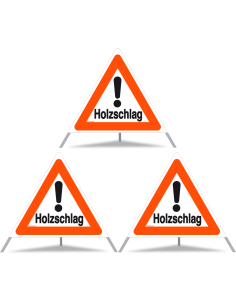 TRIOPAN Faltsignal 90 Tagesleuchtend mit Etui (3x Holzschlag)
