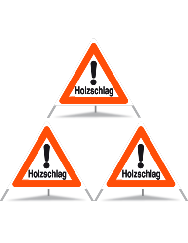 TRIOPAN Faltsignal 90 Tagesleuchtend mit Etui (3x Holzschlag)