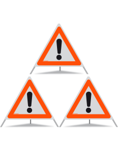 TRIOPAN Faltsignal 70 R1 Reflektierend mit Etui (3x Andere Gefahren)