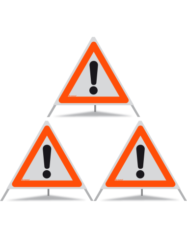 TRIOPAN Faltsignal 70 R1 Reflektierend mit Etui (3x Andere Gefahren)