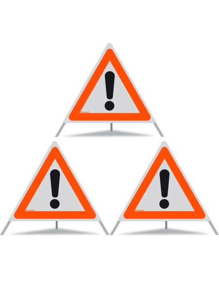 TRIOPAN Faltsignal 70 R1 Reflektierend mit Etui (3x Andere Gefahren)