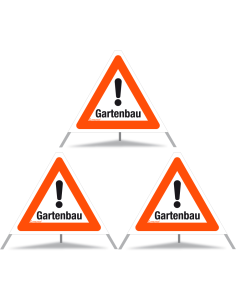 TRIOPAN Faltsignal 60 Tagesleuchtend mit Etui (3x Gartenbau)