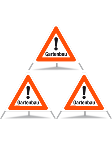 TRIOPAN Faltsignal 60 Tagesleuchtend mit Etui (3x Gartenbau)