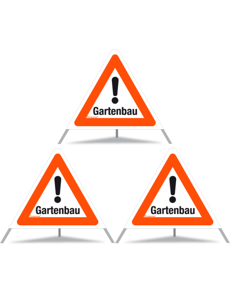 TRIOPAN Faltsignal 60 Tagesleuchtend mit Etui (3x Gartenbau)