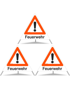 TRIOPAN Faltsignal 70 Tagesleuchtend mit Etui (3x Feuerwehr)