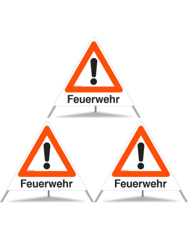TRIOPAN Faltsignal 70 Tagesleuchtend mit Etui (3x Feuerwehr)