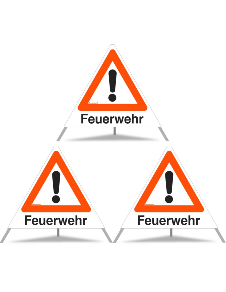 TRIOPAN Faltsignal 70 Tagesleuchtend mit Etui (3x Feuerwehr)