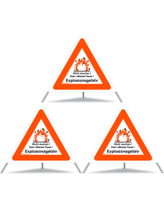 TRIOPAN Faltsignal 60 Tagesleuchtend mit Etui (3x Explosionsgefahr)