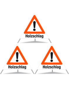 TRIOPAN Faltsignal 70 Tagesleuchtend mit Etui (3x Holzschlag)