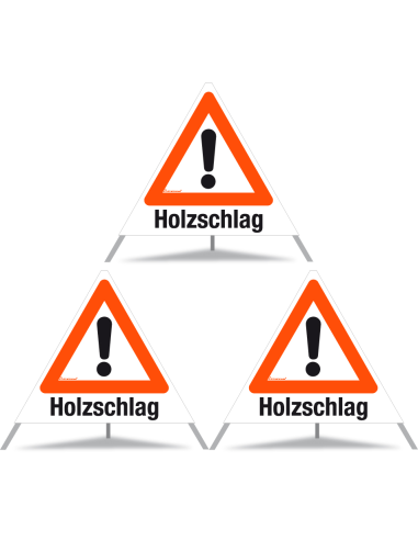 TRIOPAN Faltsignal 70 Tagesleuchtend mit Etui (3x Holzschlag)