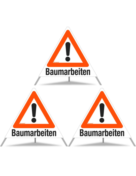 TRIOPAN Faltsignal 70 Tagesleuchtend mit Etui (3x Baumarbeiten)