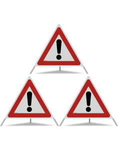 TRIOPAN Faltsignal 90 R2 Retro-reflektierend mit Etui (3x Andere Gefahren)