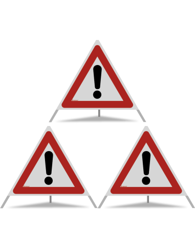 TRIOPAN Faltsignal 90 R2 Retro-reflektierend mit Etui (3x Andere Gefahren)