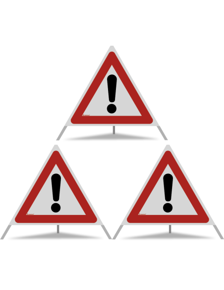 TRIOPAN Faltsignal 90 R2 Retro-reflektierend mit Etui (3x Andere Gefahren)