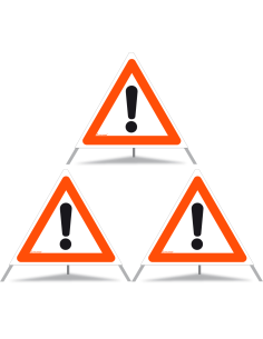 TRIOPAN Faltsignal 70 Tagesleuchtend mit Etui (3x Andere Gefahren)