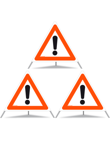 TRIOPAN Faltsignal 70 Tagesleuchtend mit Etui (3x Andere Gefahren)