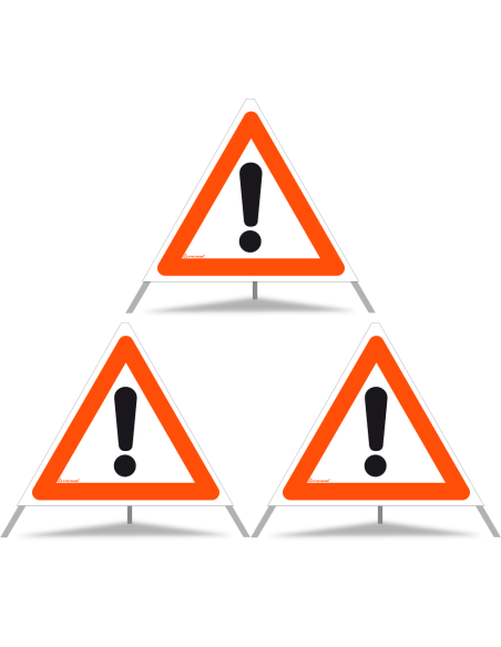 TRIOPAN Faltsignal 70 Tagesleuchtend mit Etui (3x Andere Gefahren)