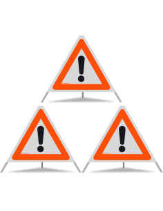 TRIOPAN Faltsignal 60 R1 Reflektierend mit Etui (3x Andere Gefahren)