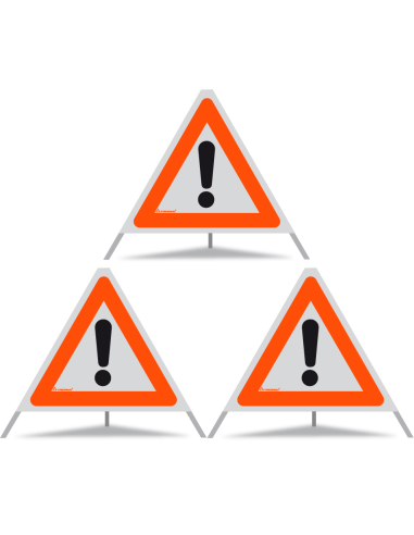 TRIOPAN Faltsignal 60 R1 Reflektierend mit Etui (3x Andere Gefahren)