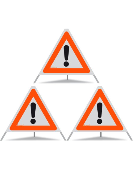 TRIOPAN Faltsignal 60 R1 Reflektierend mit Etui (3x Andere Gefahren)