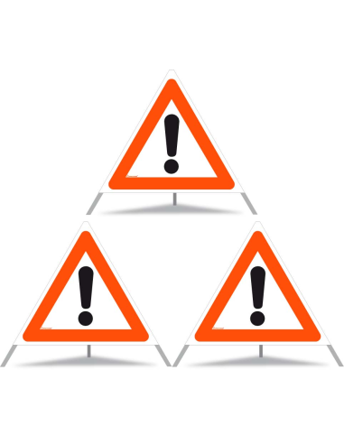 TRIOPAN Faltsignal 90 Tagesleuchtend mit Etui (3x Andere Gefahren)