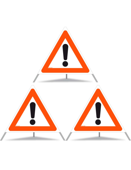 TRIOPAN Faltsignal 90 Tagesleuchtend mit Etui (3x Andere Gefahren)
