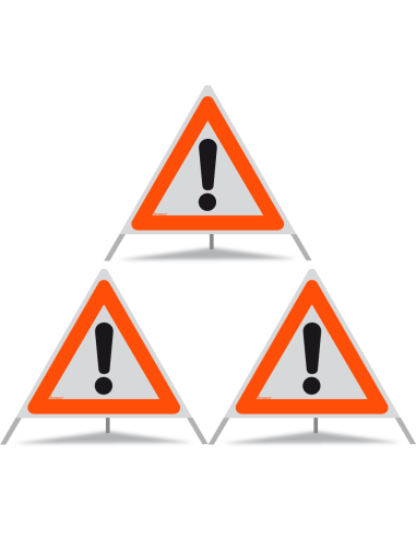 TRIOPAN Faltsignal 90 R1 Reflektierend mit Etui (3x Andere Gefahren)