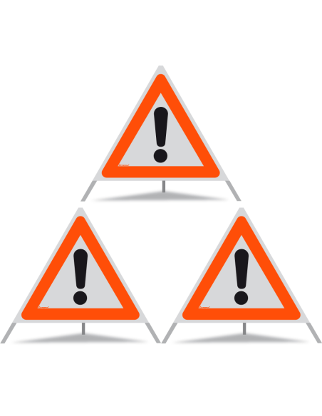 TRIOPAN Faltsignal 90 R1 Reflektierend mit Etui (3x Andere Gefahren)