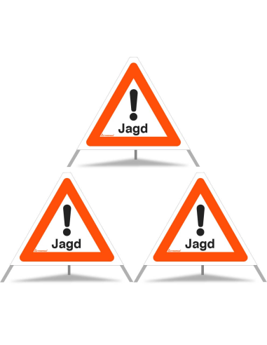 TRIOPAN Faltsignal 60 Tagesleuchtend mit Etui (3x Jagd)