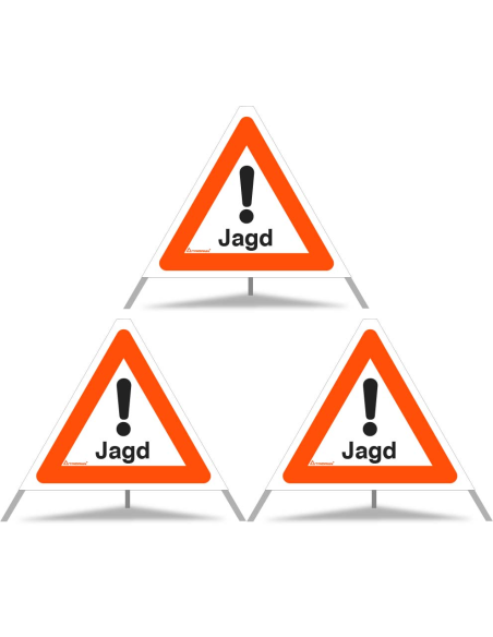 TRIOPAN Faltsignal 60 Tagesleuchtend mit Etui (3x Jagd)