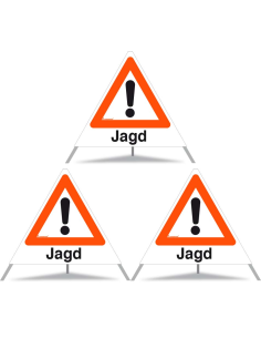 TRIOPAN Faltsignal 70 Tagesleuchtend mit Etui (3x Jagd)