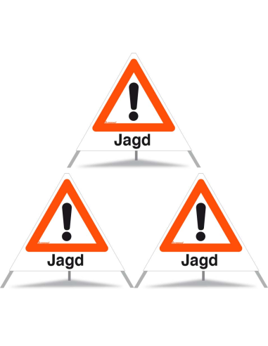 TRIOPAN Faltsignal 70 Tagesleuchtend mit Etui (3x Jagd)