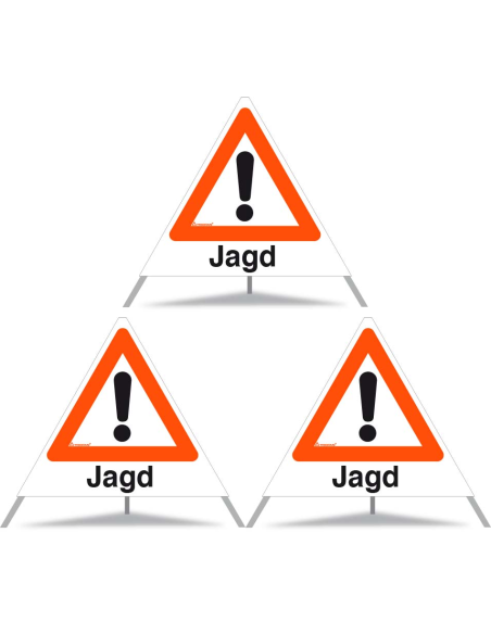 TRIOPAN Faltsignal 70 Tagesleuchtend mit Etui (3x Jagd)