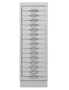 Wolfstahl Schubladenschrank Stahl A4 15 Schubladen lichtgrau 30 x 40 x 90 cm 2