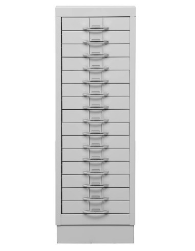 Wolfstahl Schubladenschrank Stahl A4 15 Schubladen lichtgrau 30 x 40 x 90 cm