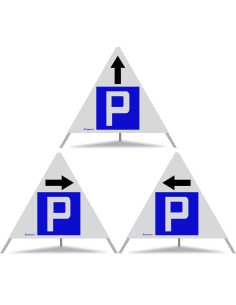 TRIOPAN Faltsignal 70 R1 Reflektierend Kombi mit Etui (3x Parkieren gestattet)