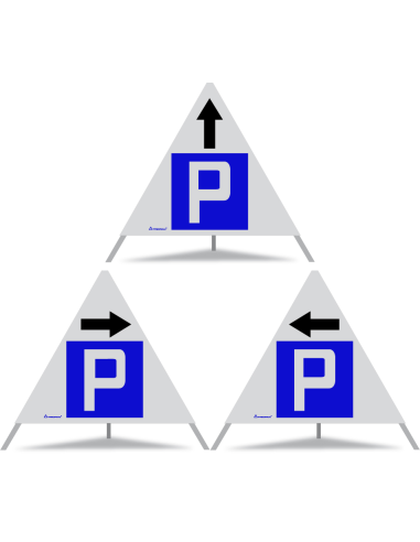 TRIOPAN Faltsignal 70 R1 Reflektierend Kombi mit Etui (3x Parkieren gestattet)