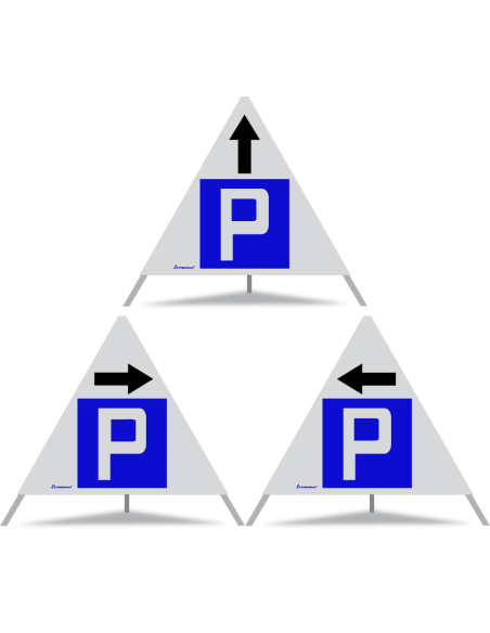 TRIOPAN Faltsignal 70 R1 Reflektierend Kombi mit Etui (3x Parkieren gestattet)