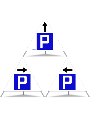 TRIOPAN Faltsignal 70 Tagesleuchtend Kombi mit Etui (3x Parkieren gestattet)