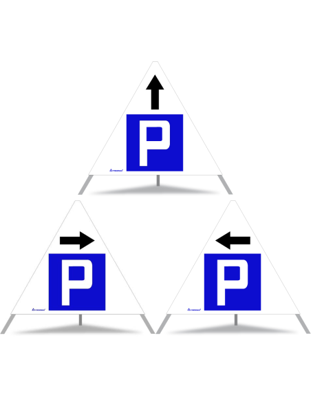 TRIOPAN Faltsignal 70 Tagesleuchtend Kombi mit Etui (3x Parkieren gestattet)