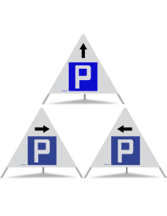 TRIOPAN Faltsignal 90 R2 Retro-reflektierend Kombi mit Etui (3x Parkieren gestattet)